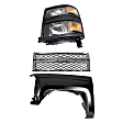 3-Piece Kit, Grille Chrome, For Models Without Rally Package, Includes (1) Fender, (1) Grille, and (1) Headlight