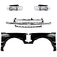 1999-2002 Chevrolet Silverado 1500 - 5-Piece Kit, Front, Driver and Passenger Side Fender, CAPA Certified, Includes (2) Fender, (1) Grille, and (2) Headlight