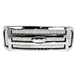 3-Piece Kit Grille, Chrome Shell with Painted Gray Insert, Includes (1) Fender, (1) Grille, and (1) Headlight