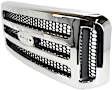 3-Piece Kit Grille, Chrome Shell with Painted Gray Insert, Includes (1) Fender, (1) Grille, and (1) Headlight