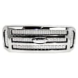 5-Piece Kit Grille, Chrome Shell with Painted Gray Insert, Includes (2) Fender, (1) Grille, and (2) Headlight