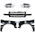 2005 Chevrolet Tahoe - 5-Piece Kit Front, Driver and Passenger Side Fender, 4WD, Includes (2) Fender, (1) Grille, and (2) Headlight