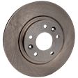 2-Wheel Set Front Brake Disc and Pad Kit, Plain Surface 5 Lugs 296 mm Ceramic Pro-Line Series, Includes (1) Brake Pad Set and (2) Brake Disc