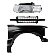 3-Piece Kit, Front, Passenger Side Fender, CAPA Certified, Includes (1) Fender, (1) Grille, and (1) Headlight