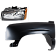 2-Piece Kit, Front, Driver Side Fender, CAPA Certified, Includes (1) Fender and (1) Headlight