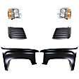 6-Piece Kit Front, Driver and Passenger Side Fender, Includes (2) Headlight, (2) Fender and (2) Grille Assembly