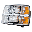 3-Piece Kit, Grille Chrome Shell with Painted Black Insert, Includes (1) Fender, (1) Grille, and (1) Headlight