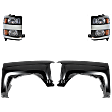 4-Piece Kit Driver and Passenger Side Halogen Headlight, With bulb(s), OE Replacement, Includes (2) Fender and (2) Headlight