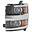 4-Piece Kit Driver and Passenger Side Halogen Headlight, With bulb(s), OE Replacement, Includes (2) Fender and (2) Headlight