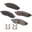 2-Wheel Set Front Brake Kit With Calipers, Plain Surface 6 Lugs 320.04 mm Organic, Includes (2) Caliper, (2) Disc, and (1) Pad Set