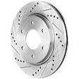 2-Wheel Set Front Brake Kit With Calipers, Cross-drilled and Slotted 6 Lugs 320.04 mm Organic, Includes (2) Brake Caliper, (2) Brake Disc and (1) Brake Pad Set