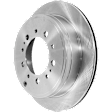 2-Wheel Set Rear Brake Kit With Calipers, Plain Surface 5 Lugs 344.93 mm Ceramic, Includes (2) Brake Caliper, (2) Brake Disc and (1) Brake Pad Set