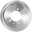 2-Wheel Set Rear Brake Kit With Calipers, Plain Surface 5 Lugs 344.93 mm Ceramic, Includes (2) Brake Caliper, (2) Brake Disc and (1) Brake Pad Set