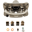 2-Wheel Set Rear Brake Kit With Calipers, Plain Surface 5 Lugs 344.93 mm Ceramic, Includes (2) Brake Caliper, (2) Brake Disc and (1) Brake Pad Set