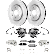 2-Wheel Set Front Brake Kit With Calipers, 6 Lugs,, 4WD, 4.0L, 6Cyl, Includes (2) Brake Caliper, (1) Brake Pad Set, (2) Brake Kit With Calipers and (2) Brake Disc