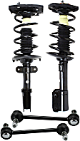 4-Piece Kit Rear, Driver and Passenger Side Suspension with Loaded Strut and Sway Bar Link