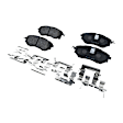 2011 Subaru Outback - 8-Piece Kit Front, Driver and Passenger Side Axle Assembly, Supplied with Standard Neoprene Outboard Boot, New, 3.6L 6Cyl  Includes (2) Axle Assembly, (2) Brake Disc, (1) Brake Pad Set, and (2) Control Arm