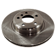 2012-2013 BMW 528i - 2-Wheel Set Front Brake Disc and Pad Kit, Plain Surface, 5 Lugs, Organic, Pro-Line Series