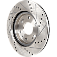 2009 Chevrolet Silverado 1500 LT - 4-Piece Kit Front Brake Disc and Pad Kit, Cross-drilled and Slotted, 6 Lugs, Ceramic, Except Electronic Stability Control, 6.2L 8Cyl, Pro-Line Series  Includes (2) Brake Disc and (1) Brake Pad Set
