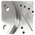 2009 Chevrolet Silverado 1500 LT - 4-Piece Kit Front Brake Disc and Pad Kit, Cross-drilled and Slotted, 6 Lugs, Ceramic, Except Electronic Stability Control, 6.2L 8Cyl, Pro-Line Series  Includes (2) Brake Disc and (1) Brake Pad Set