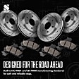 2009 Chevrolet Silverado 1500 LT - 4-Piece Kit Front Brake Disc and Pad Kit, Cross-drilled and Slotted, 6 Lugs, Ceramic, Except Electronic Stability Control, 6.2L 8Cyl, Pro-Line Series  Includes (2) Brake Disc and (1) Brake Pad Set