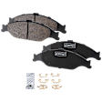 4-Wheel Set Front and Rear Brake Disc and Pad Kit, Cross-drilled and Slotted 5 Lugs Front-276 mm/Rear-266.95 mm Ceramic Pro-Line Series, Includes (4) Disc and (2) Pad Set