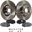 2017 Toyota Corolla - 4-Piece Kit Front Brake Disc and Pad Kit, Plain Surface, 5 Lugs, 275.08 mm, Ceramic, 1.8L 4Cyl, Pro-Line Series  Includes (2) Brake Disc and (1) Brake Pad Set