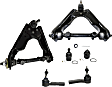 6-Piece Kit Front, Driver and Passenger Side, Upper Control Arm Kit, Includes (2) Control Arm, (2) Tie Rod End and (2) Ball Joint