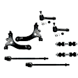 8-Piece Kit Front, Driver and Passenger Side, Lower Control Arm Kit, Includes (2) Control Arm, (4) Tie Rod End and (2) Sway Bar Link