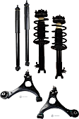 2010 Acura CSX - 6-Piece Kit Front, Driver and Passenger Side, Lower Control Arm Kit, Includes (2) Control Arm and (4) Shock Absorber and Strut Assembly