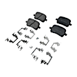 8-Piece Kit Front Axle Assembly, Automatic Transmission, Plug-In Style Inboard Housing, FWD, includes Brake Discs, Brake Pad Sets, and Control Arms