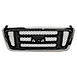 5-Piece Kit, Grille Chrome Shell with Dark Gray Insert, New Body Style, Includes (2) Fender, (1) Grille, and (2) Headlight