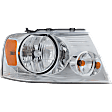 5-Piece Kit Driver and Passenger Side Halogen Headlight, With bulb(s), OE Replacement, Includes (2) Fender, (1) Grille Assembly and (2) Headlight