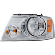 5-Piece Kit Driver and Passenger Side Halogen Headlight, With bulb(s), OE Replacement, Includes (2) Fender, (1) Grille Assembly and (2) Headlight