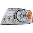 3-Piece Kit, Grille Chrome Shell with Black Insert, Includes (1) Fender, (1) Grille, and (1) Headlight