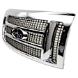 5-Piece Kit, Grille Chrome Shell with Painted Gold Insert, Includes (2) Fender, (1) Grille, and (2) Headlight