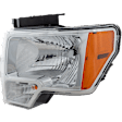 2010 Ford F-150 - 5-Piece Kit Grille, Chrome, For Models With  Package, CAPA Certified  Includes (2) Fender, (1) Grille, and (2) Headlight