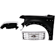 3-Piece Kit, Grille Chrome Shell with Painted Gold Insert, CAPA Certified, Includes (1) Fender, (1) Grille, and (1) Headlight