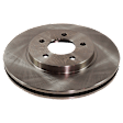 2-Wheel Set Front, Driver or Passenger Side Brake Disc and Pad Kit, Plain Surface, 5 Lugs, Ceramic, Pro-Line Series