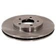 2-Wheel Set Front, Driver or Passenger Side Brake Disc and Pad Kit, Plain Surface, 5 Lugs, Ceramic, Pro-Line Series