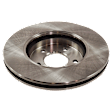 2-Wheel Set Front, Driver or Passenger Side Brake Disc and Pad Kit, Plain Surface, 5 Lugs, Ceramic, Pro-Line Series
