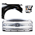 3-Piece Kit, Front, Passenger Side Fender, For Models With Wheel Opening Molding and Active Park Assist System, CAPA Certified, Includes (1) Fender, (1) Grille, and (1) Headlight