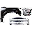 3-Piece Kit Passenger Side LED Headlight, Includes (1) Fender, (1) Grille Assembly, and (1) Headlight, CAPA Certified