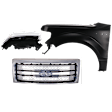 3-Piece Kit, Front, Driver Side Fender, CAPA Certified, Includes (1) Fender, (1) Grille, and (1) Headlight