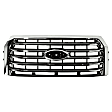5-Piece Kit, Grille Chrome Shell with Textured Black Insert, For Models With Billet Style Grille, Without Front View Camera, CAPA Certified, Includes (2) Fender, (1) Grille, and (2) Headlight