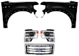5-Piece Kit Driver and Passenger Side HID/Xenon Headlight, Without bulb(s), OE Replacement, Includes (2) Fender, (1) Grille Assembly and (2) Headlight