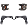 4-Piece Kit Driver and Passenger Side Halogen Headlight, With bulb(s), OE Replacement, Includes (2) Fender and (2) Headlight