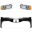 4-Piece Kit, Front, Driver and Passenger Side Fender, Includes (2) Fender and (2) Headlight