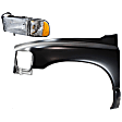 2-Piece Kit, Front, Driver Side Fender, Includes (1) Fender and (1) Headlight