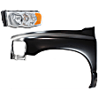 2-Piece Kit, Front, Driver Side Fender, Includes (1) Fender and (1) Headlight
